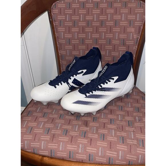 adidas Other - New Men’s 12 Adidas Adizero IMPACT+ Football Cleats Cloud White/Navy IH7455